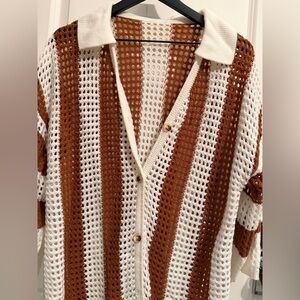 Pants & Top Striped Crochet